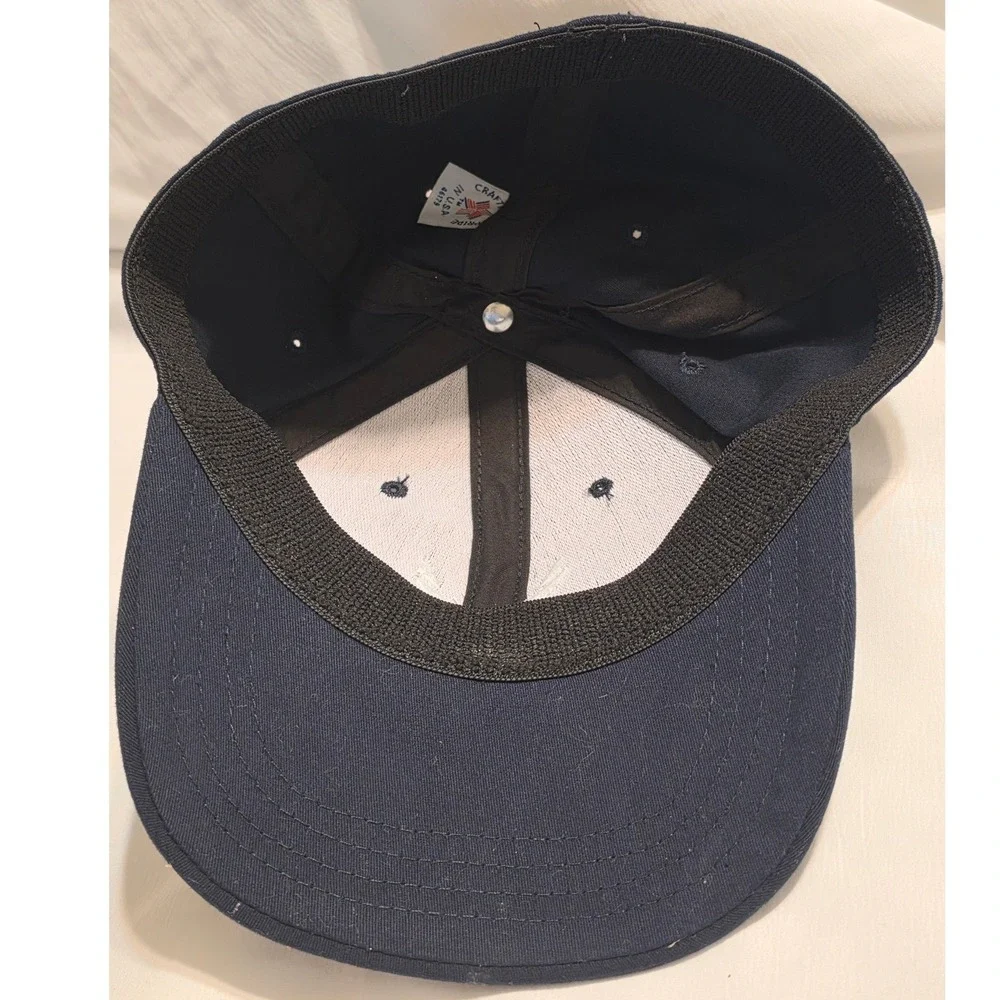 US Air Force‎ Hat Mens Navy Blue Embroidered Flex Fit Military Cap Made in USA